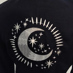 Mettalic Thread Embroidered Constellation Jacket